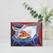 Gris - Obst und Buch Postkarte (Stehend Vorderseite)