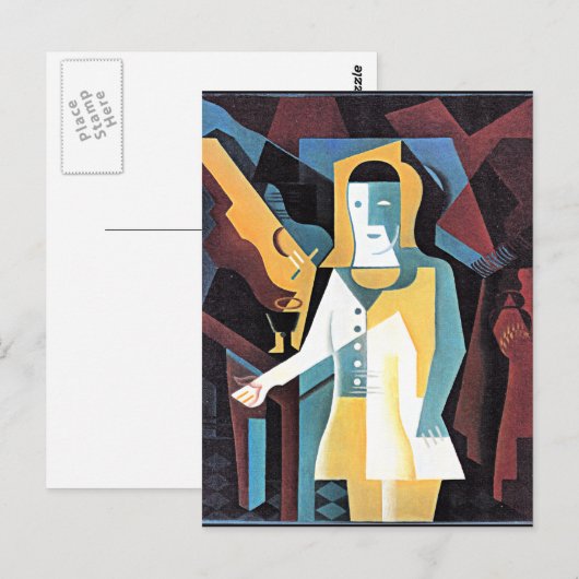 Gris - Pierrot, Postkarte (Vorne/Hinten)