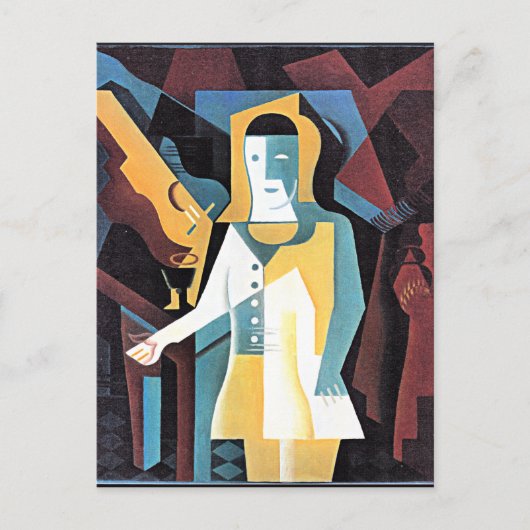 Gris - Pierrot, Postkarte (Vorderseite)