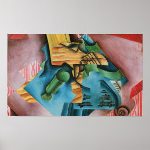 Gris - Violine und Glas Poster
