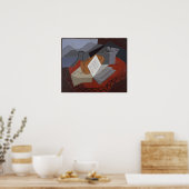 Gris - Violine vor einem offenen Fenster 1926 Poster (Küche)