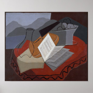 Gris - Violine vor einem offenen Fenster 1926 Poster