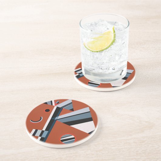 Gris von Kandinsky Abstrakte Malerei Moderne Kunst Getränkeuntersetzer (Seite)