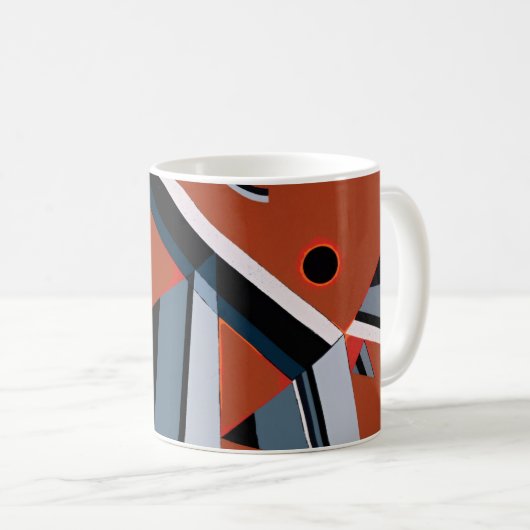 Gris von Kandinsky Abstrakte Malerei Moderne Kunst Kaffeetasse (VorderseiteRechts)