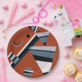 Gris von Kandinsky Abstrakte Malerei Moderne Kunst Pappteller (Party)