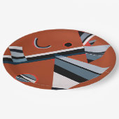 Gris von Kandinsky Abstrakte Malerei Moderne Kunst Pappteller (Schrägansicht)