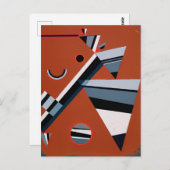 Gris von Kandinsky Abstrakte Malerei Moderne Kunst Postkarte (Vorne/Hinten)