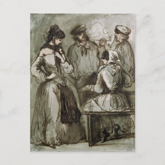 Grisettes und Arbeitnehmer Postkarte (Vorderseite)