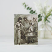 Grisettes und Arbeitnehmer Postkarte (Stehend Vorderseite)