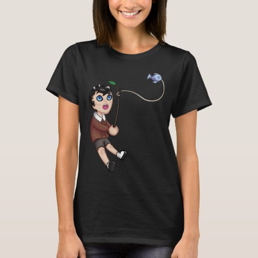 Grisha Fischen Chibi T-Shirt (Vorderseite)