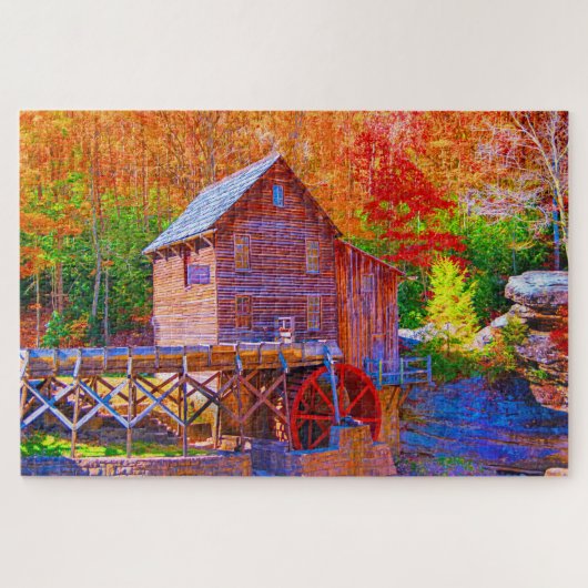 Grist Mill, Glade Creek West Virginia Puzzle (Horizontal)