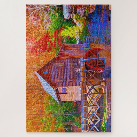 Grist Mill, Glade Creek West Virginia Puzzle (Vertikal)