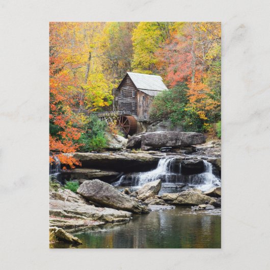 Grist Mill Glade Creek West Virginia Wasserfall, Postkarte (Vorderseite)