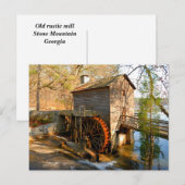 Grist Mill Stone Mountain, Georgia Postkarte (Vorne/Hinten)