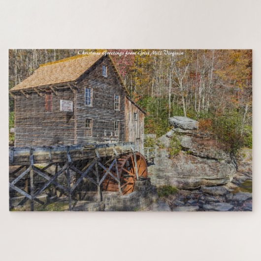 Grist Mill Virginia Weihnachtsgrüße Puzzle (Horizontal)