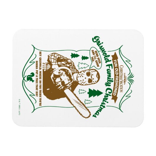 Griswold Family Christmas Chainsaw Graphic Magnet (Horizontal)