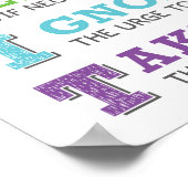 GRIT Akronym Unterricht Wachstum Mindset Poster (Ecke)