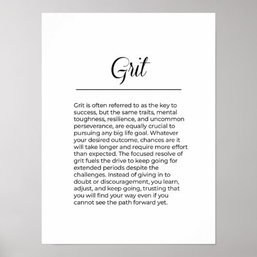 GRIT Inspiration Poster (Vorne)