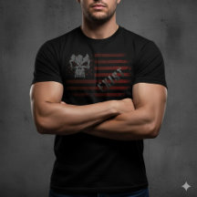 Grit & Patriotism Skull Flag Shirt | Tough Distres