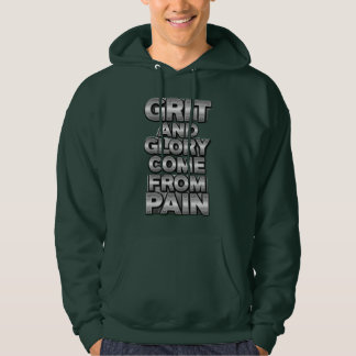 Grit und Ruhm kommen von Pain Hoodie - Motivationa