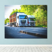 Grit und Wachstum auf der A49 Leinwanddruck (Insitu (Holzboden))