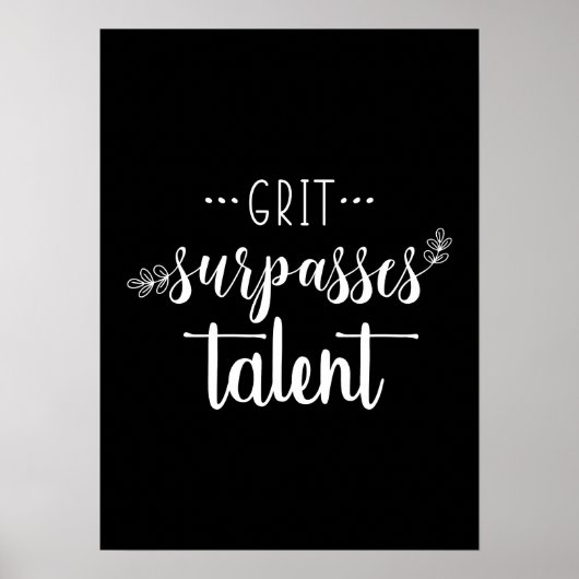 Grit vs Talent - Motivierend Erfolgsspiel Poster (Vorne)