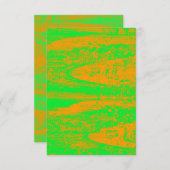 Gritty and Vibranns Neon Halftone Grunge Blank Car Einladung (Vorne/Hinten)