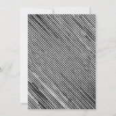 Gritty Black and White Halftone Grunge Swirbelkart Einladung (Rückseite)