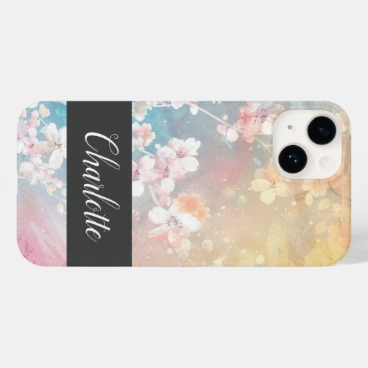 Gritty Bloom Grunge Custom Phone Case (Rückseite (Horizontal))