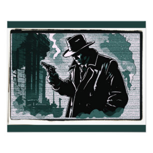 Gritty City Urban Detektiv im Vintage-Stil der 194 Fotodruck