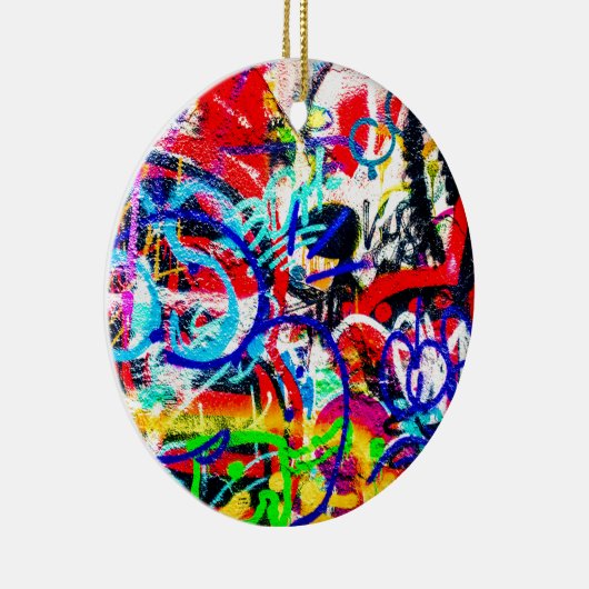 Gritty Crazy Graffiti Keramik Ornament (Rechts)