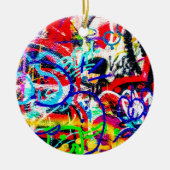Gritty Crazy Graffiti Keramik Ornament (Vorne)