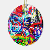 Gritty Crazy Graffiti Keramik Ornament (Links)