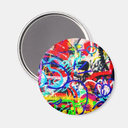 Gritty Crazy Graffiti Magnet (Vorderseite/Rückseite)