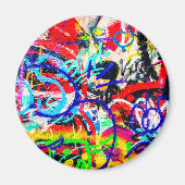 Gritty Crazy Graffiti Magnet (Vorne)