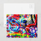Gritty Crazy Graffiti Postkarte (Vorne/Hinten)