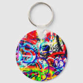 Gritty Crazy Graffiti Schlüsselanhänger (Vorderseite)