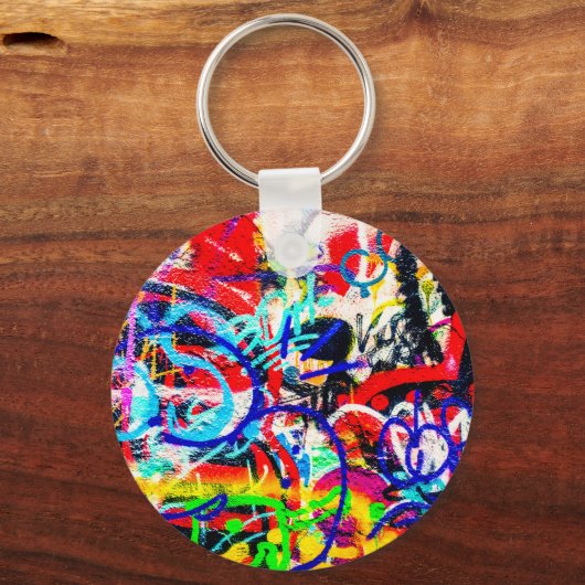 Gritty Crazy Graffiti Schlüsselanhänger (Vorderseite)