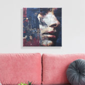 Gritty Distressed Portrait Canvas print Leinwanddruck (Insitu (Wohnzimmer))