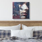 Gritty Distressed Portrait Canvas print Leinwanddruck (Insitu (Schlafzimmer))