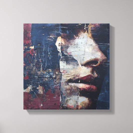 Gritty Distressed Portrait Canvas print Leinwanddruck (Vorderseite)