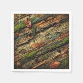 Gritty Fall Distress Wood & Moss Découpage Napkins Serviette (Vorderseite)