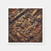 Gritty Fall Leafy Forest Floor Découpage Napkins Serviette (Vorderseite)