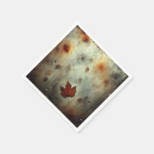 Gritty Fall Steamy Window Glass Découpage Napkins Serviette (Ecke)