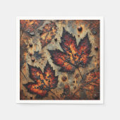 Gritty Fall Verfall Blätter Découpage Napkins Serviette (Vorderseite)