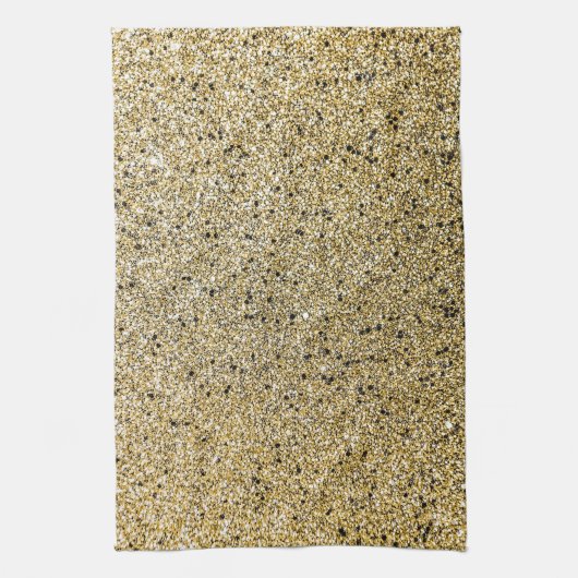 Gritty-Gold-Glitzer Geschirrtuch (Vertikal)