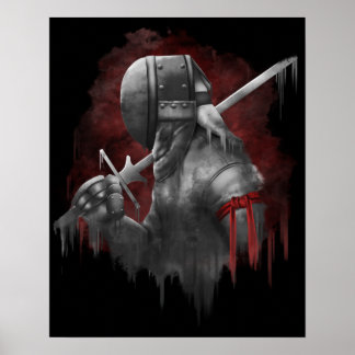Gritty HEMA Longsword Fencer Poster