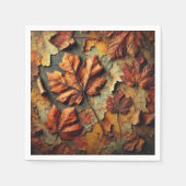 Gritty Herbstlaubs Cracked Paint Découpage Napkins Serviette (Vorderseite)