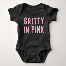 Gritty in Pink - Baby Jersey Bodysuit (schwarz)
