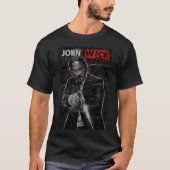 Gritty Neo-Noir Action Anti-Hero Rainy Art T-Shirt (Vorderseite)